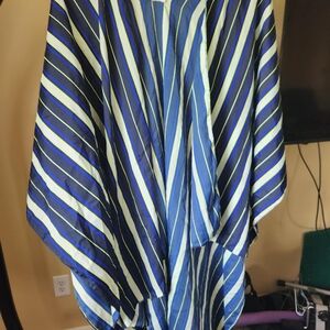 Striped Blue and Green Cape